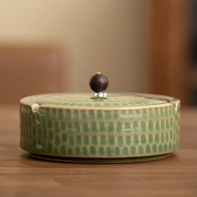 Ceramic Ash Tray with Lid