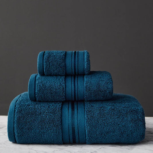 Premium Egyptian Cotton Bath Towel Set - Luxurious Softness and Absorbency for a Spa-like Experience