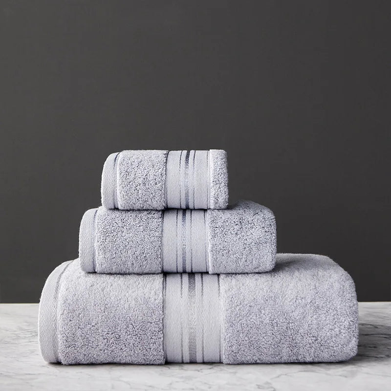 Premium Egyptian Cotton Bath Towel Set - Luxurious Softness and Absorbency for a Spa-like Experience