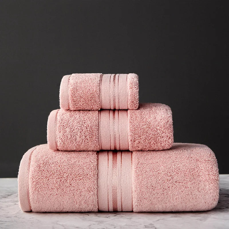 Premium Egyptian Cotton Bath Towel Set - Luxurious Softness and Absorbency for a Spa-like Experience