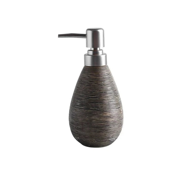 Elegant Ceramic Lotion & Soap Dispenser in modern design, suitable for lotion, shower gel, or hand sanitizer.