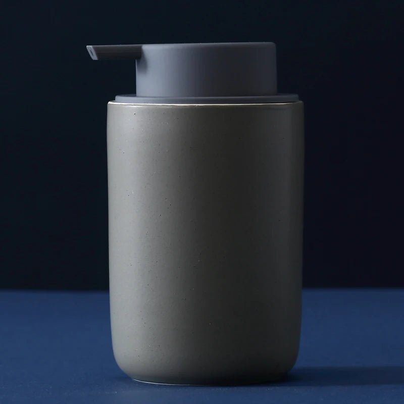 elegant ceramic soap pump with a sleek design