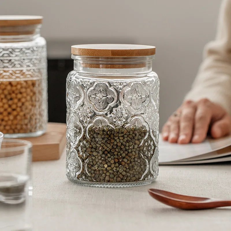 Elegant kitchen storage containers with a sleek design