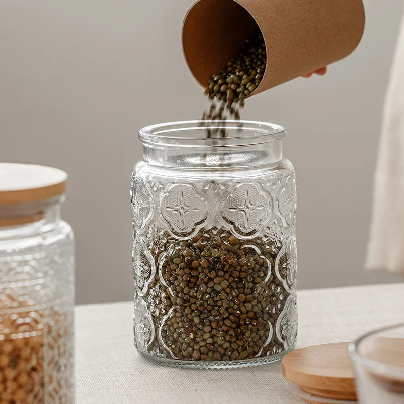 Elegant kitchen storage containers with a sleek design.