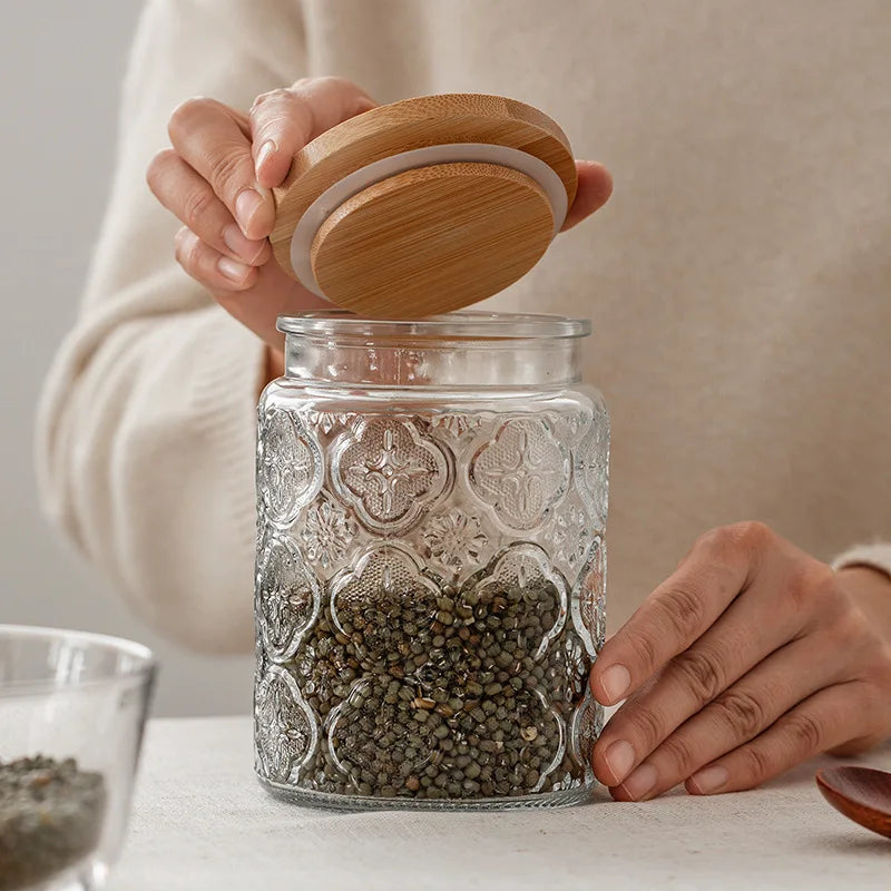 Elegant kitchen storage containers with a sleek design