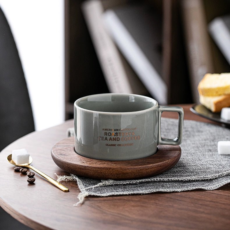 Elegant Rustic Ceramic Mug with Spoon - Perfect for Cozy Coffee or Tea Time in Any Kitchen