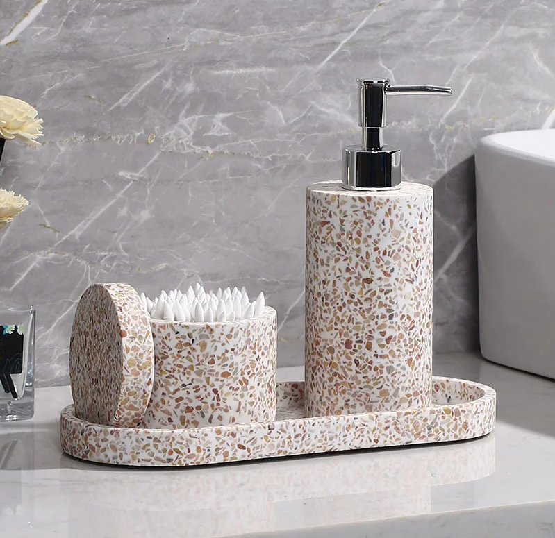 European quality bathroom accessory set featuring sleek design and premium materials