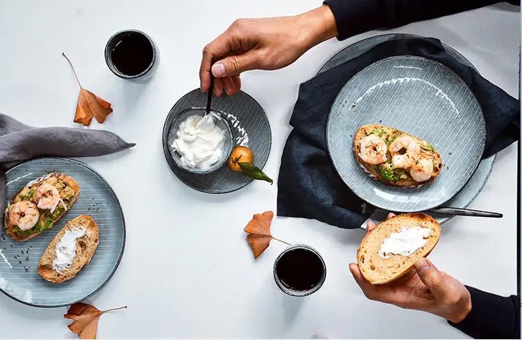 Japanese inspired ceramic plate with intricate design