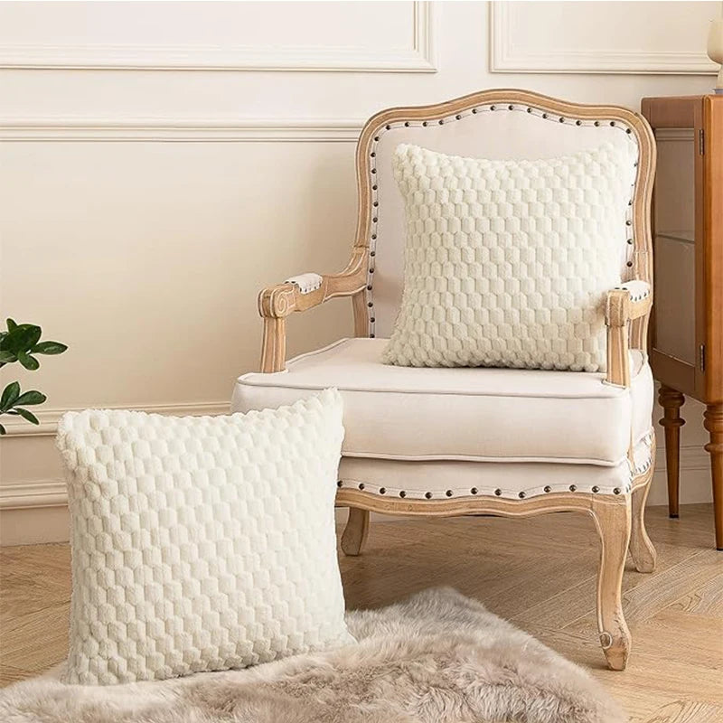 A soft, milk-white cushion made from comfortable fabric