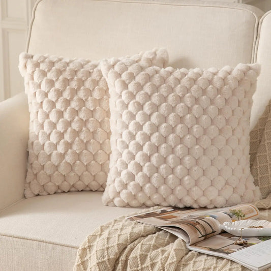 A soft, milk-white cushion made from comfortable fabric