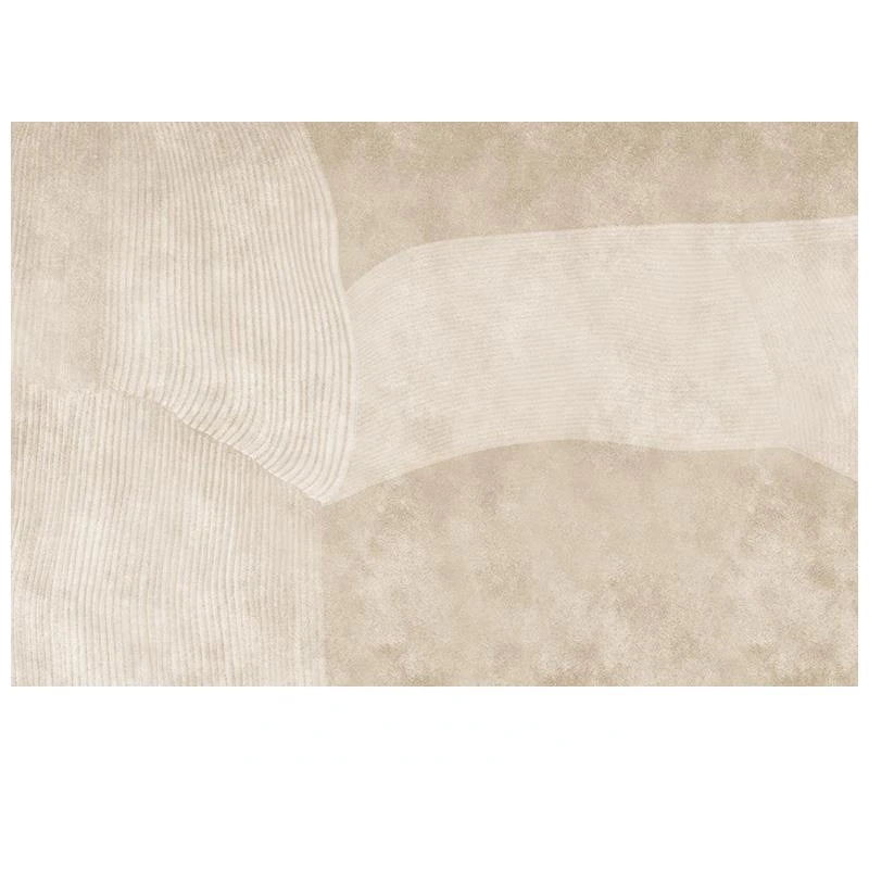 Minimalist Neutral Tone Plush Rug featuring abstract forms and soft textures, perfect for modern, boho, and minimalist interiors.