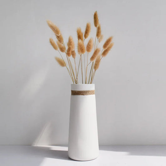 Minimalist twine design vase in natural tones, perfect for adding a rustic and elegant touch to any home decor