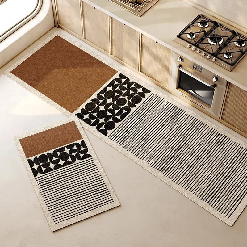 Nordic style comfort kitchen mat for standing support while cooking