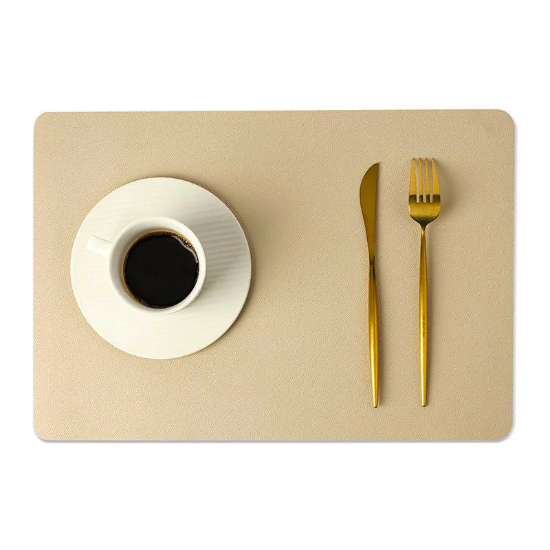 Nordic Style Leather Placemat - Reversible, Waterproof, and Heat-Resistant Dining Accessory