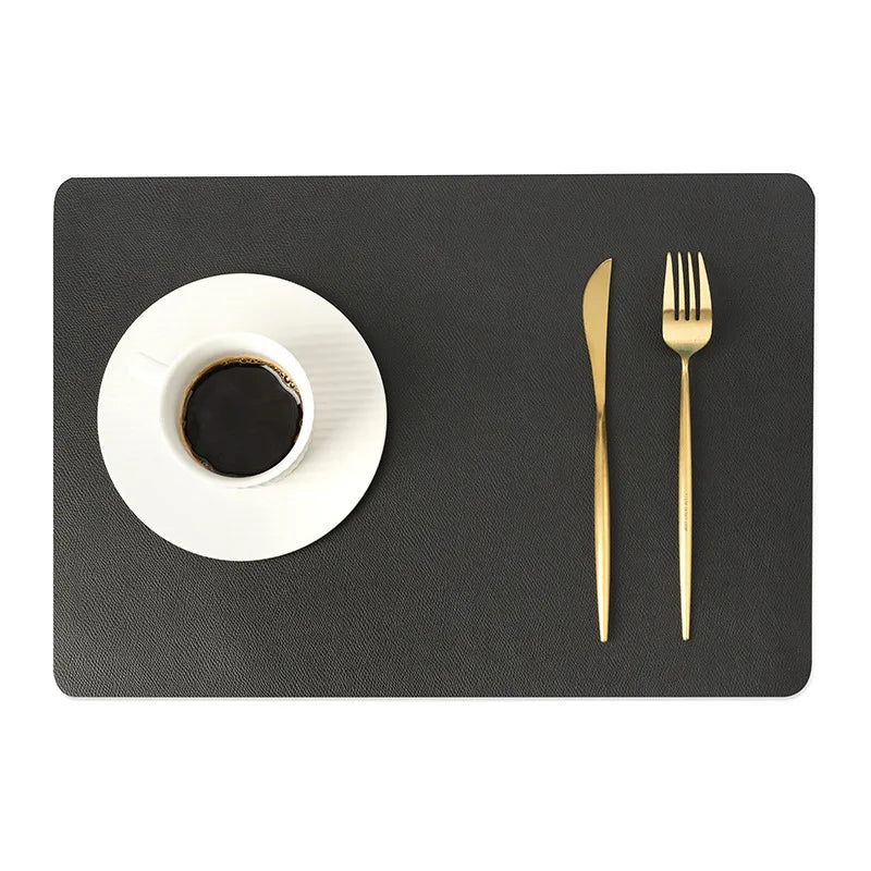 Nordic Style Leather Placemat - Reversible, Waterproof, and Heat-Resistant Dining Accessory