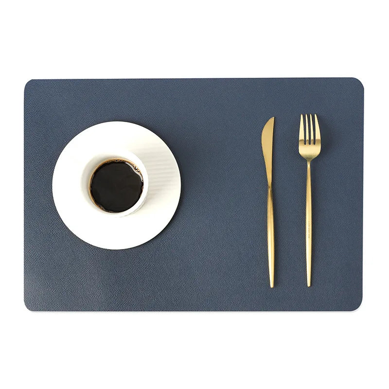 Nordic Style Leather Placemat - Reversible, Waterproof, and Heat-Resistant Dining Accessory