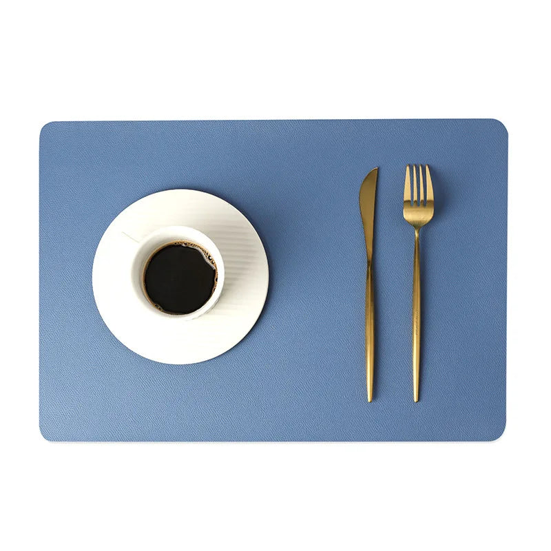 Nordic Style Leather Placemat - Reversible, Waterproof, and Heat-Resistant Dining Accessory