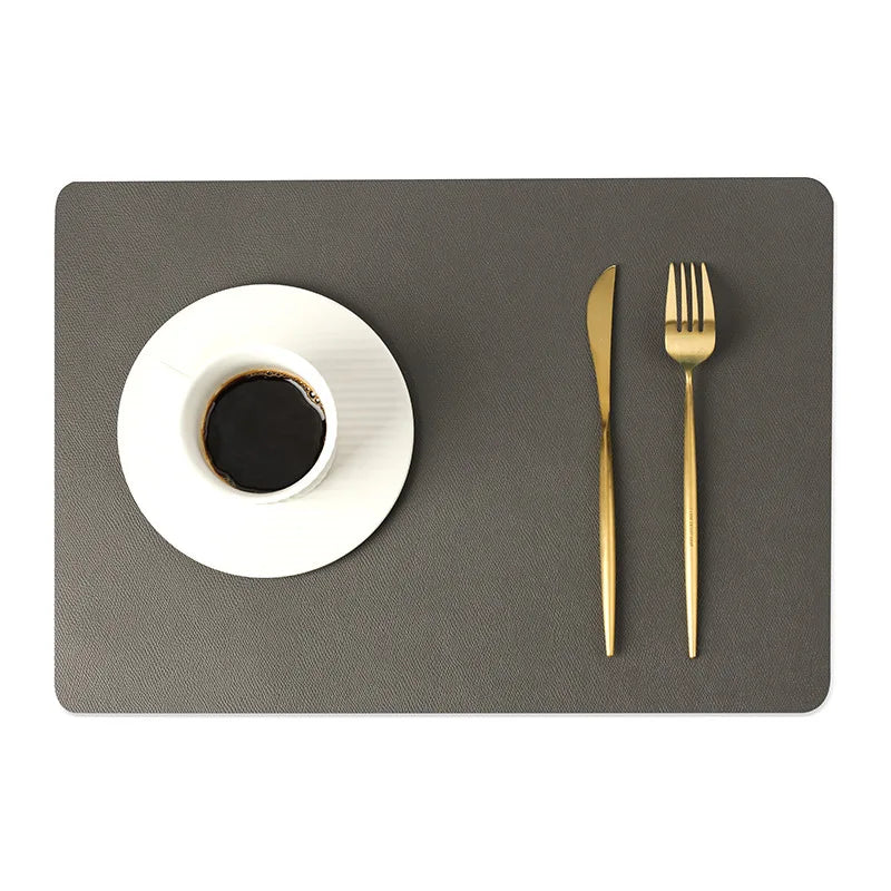 Nordic Style Leather Placemat - Reversible, Waterproof, and Heat-Resistant Dining Accessory