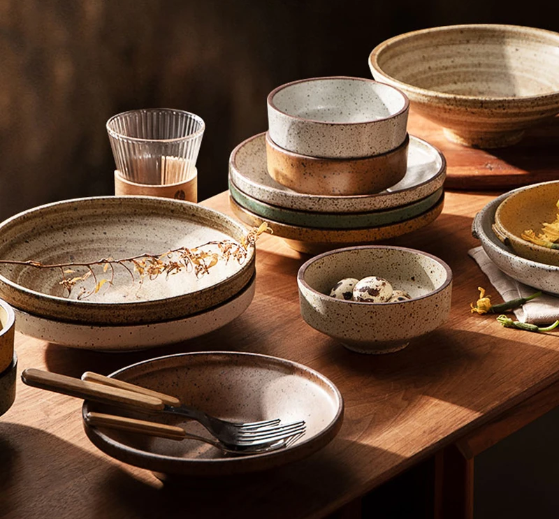 Nostalgic Japanese-inspired ceramic plate with traditional design and intricate patterns