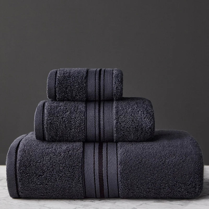 Premium Egyptian Cotton Bath Towel Set - Luxurious Softness and Absorbency for a Spa-like Experience