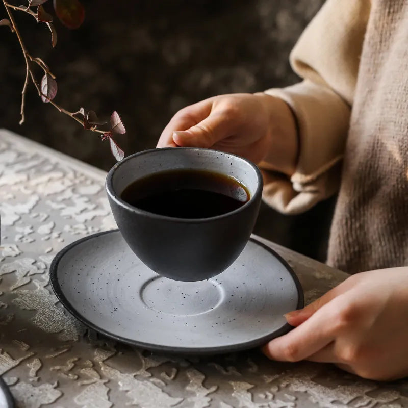 Retro Design Dinnerware Set featuring vintage-inspired patterns in earthy tones, ideal for adding a nostalgic touch to your dining table.