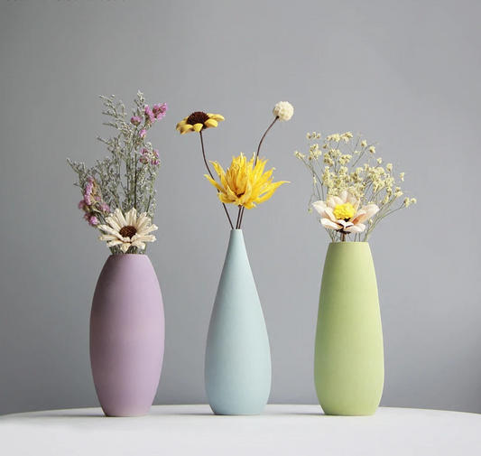 Elegant high-quality ceramic vase with a glossy finish