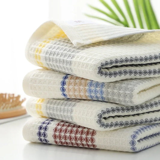 Timeless Soft Touch Cotton Towel in neutral tones, crafted from soft and absorbent cotton, perfect for kitchens.